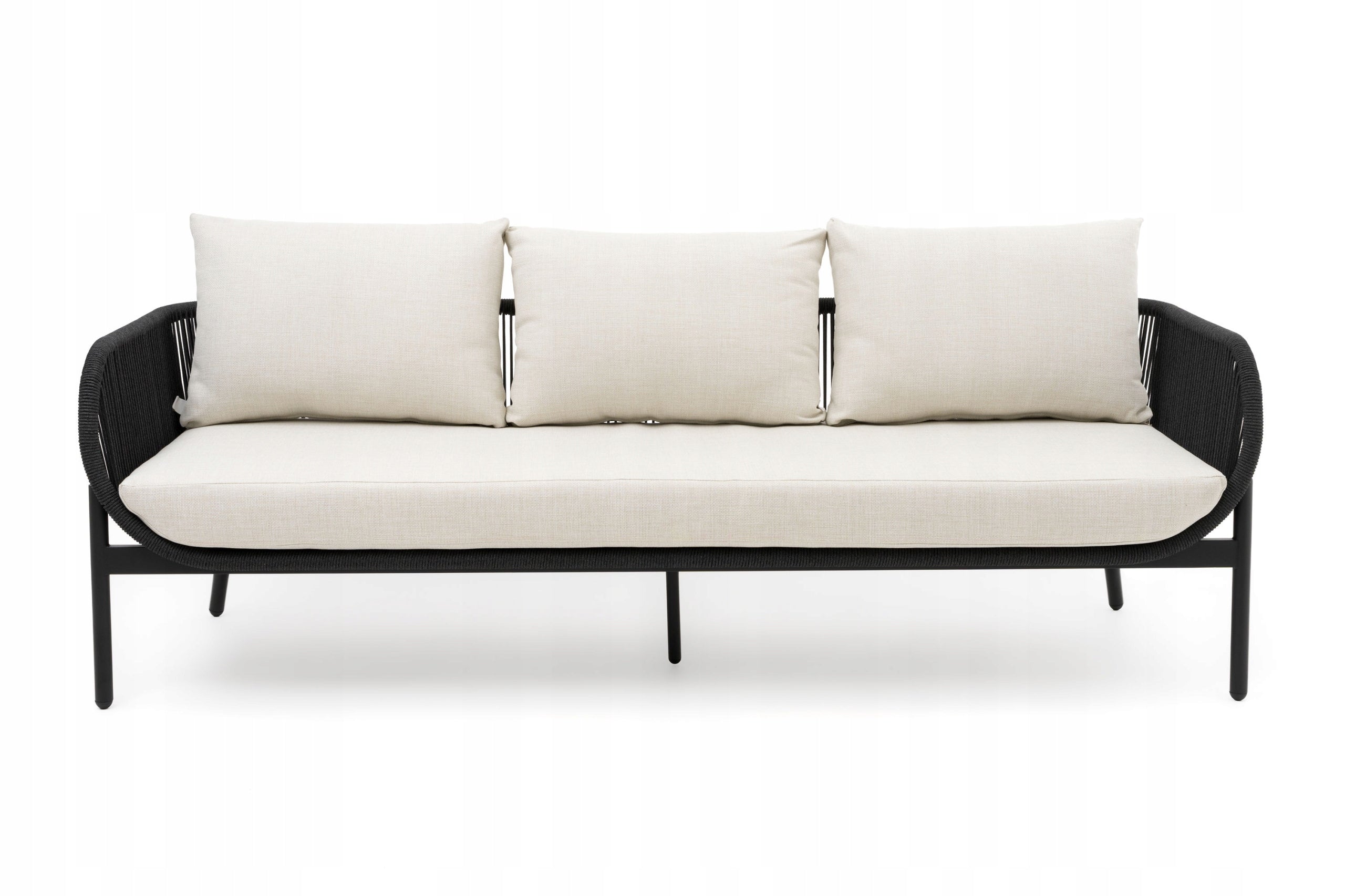 GARDEN FURNITURE SET MODERN ALUMINUM BELIZE LUX BLACK AND BEIGE Number of items in the set 4