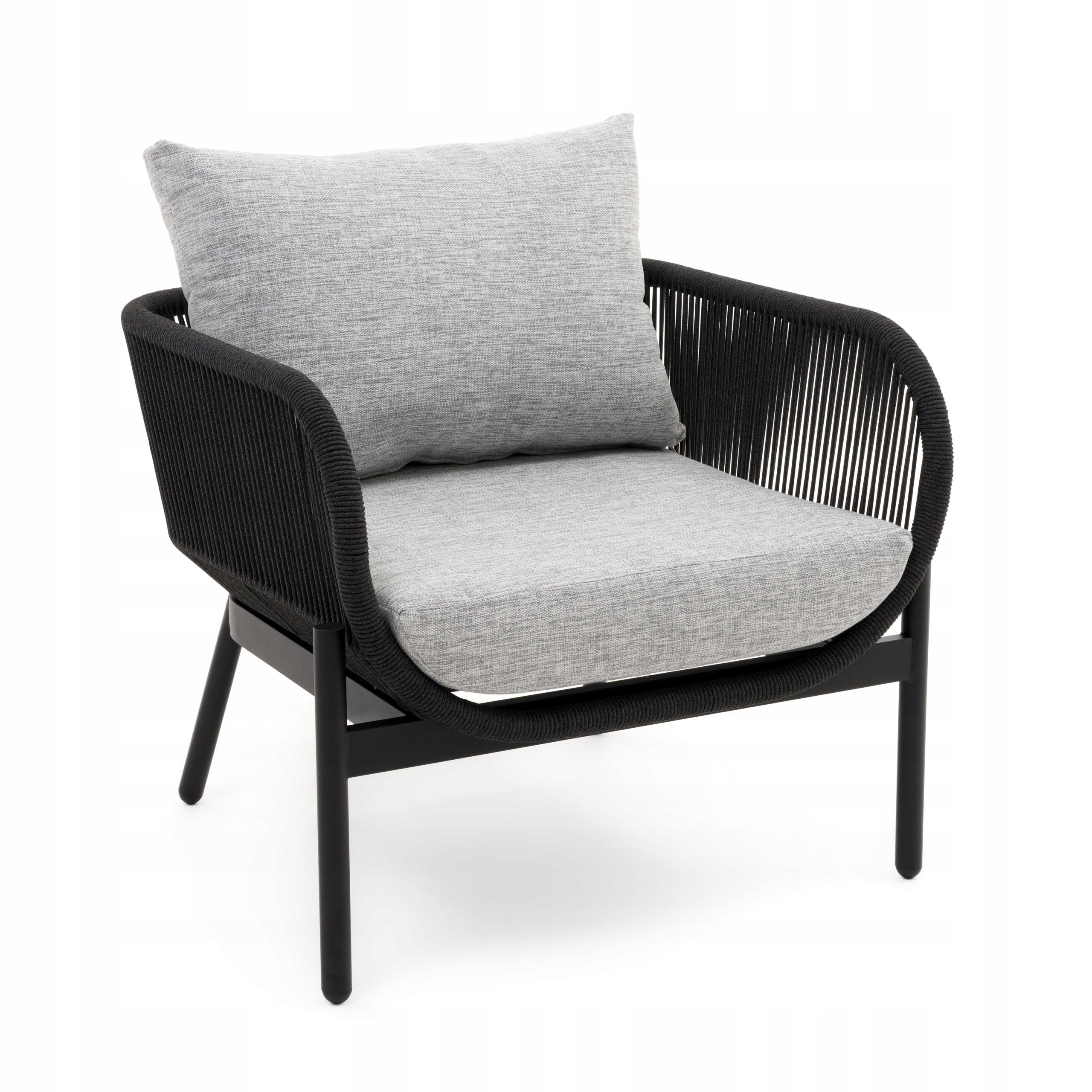 GARDEN FURNITURE SET MODERN ALUMINUM BELIZE LUX BLACK AND GRAY Line NEWHOME GARDEN