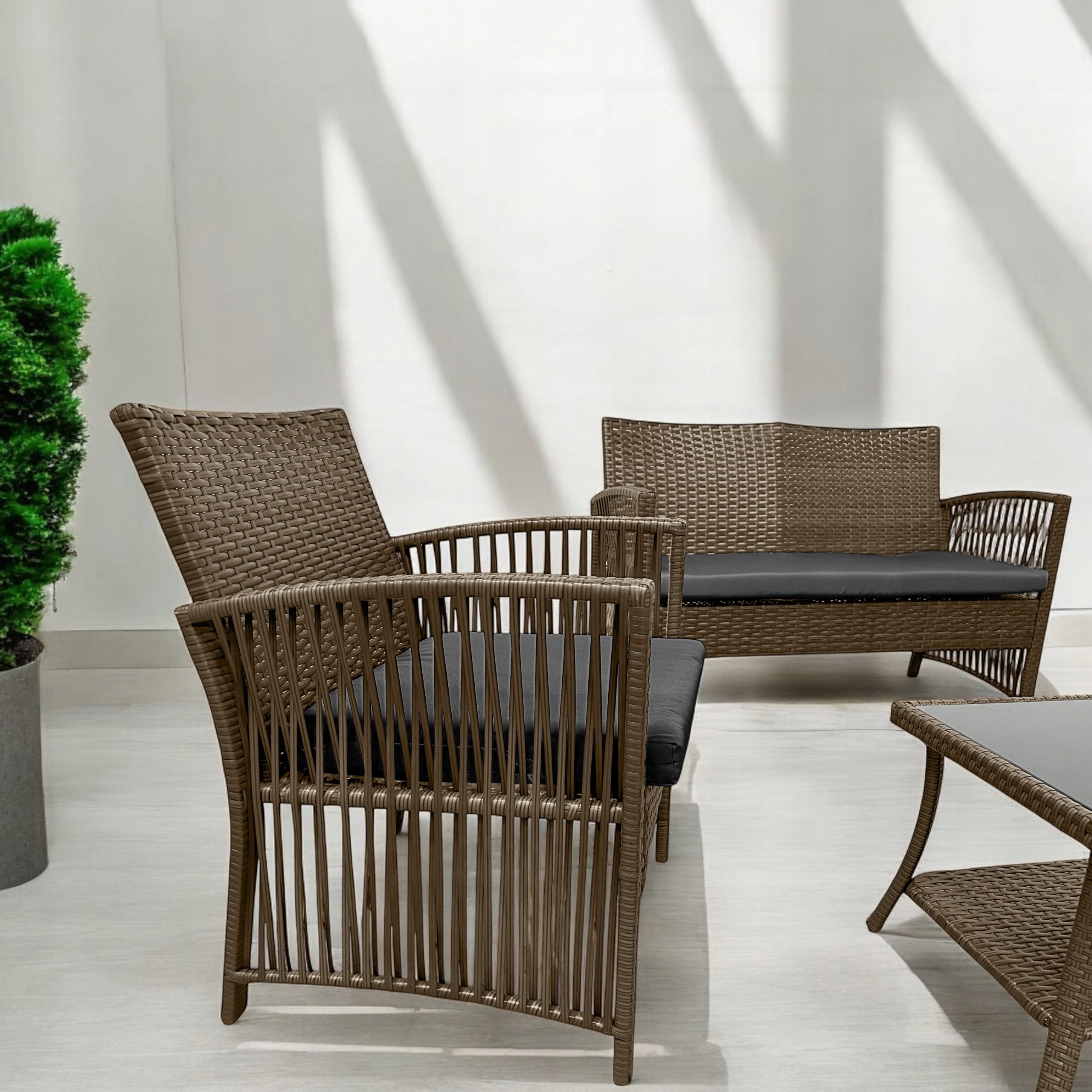 GARDEN FURNITURE SET NM-02 MTG GARDEN FURNITURE RATTAN BROWN LIGHT EAN (GTIN) 5906293694481