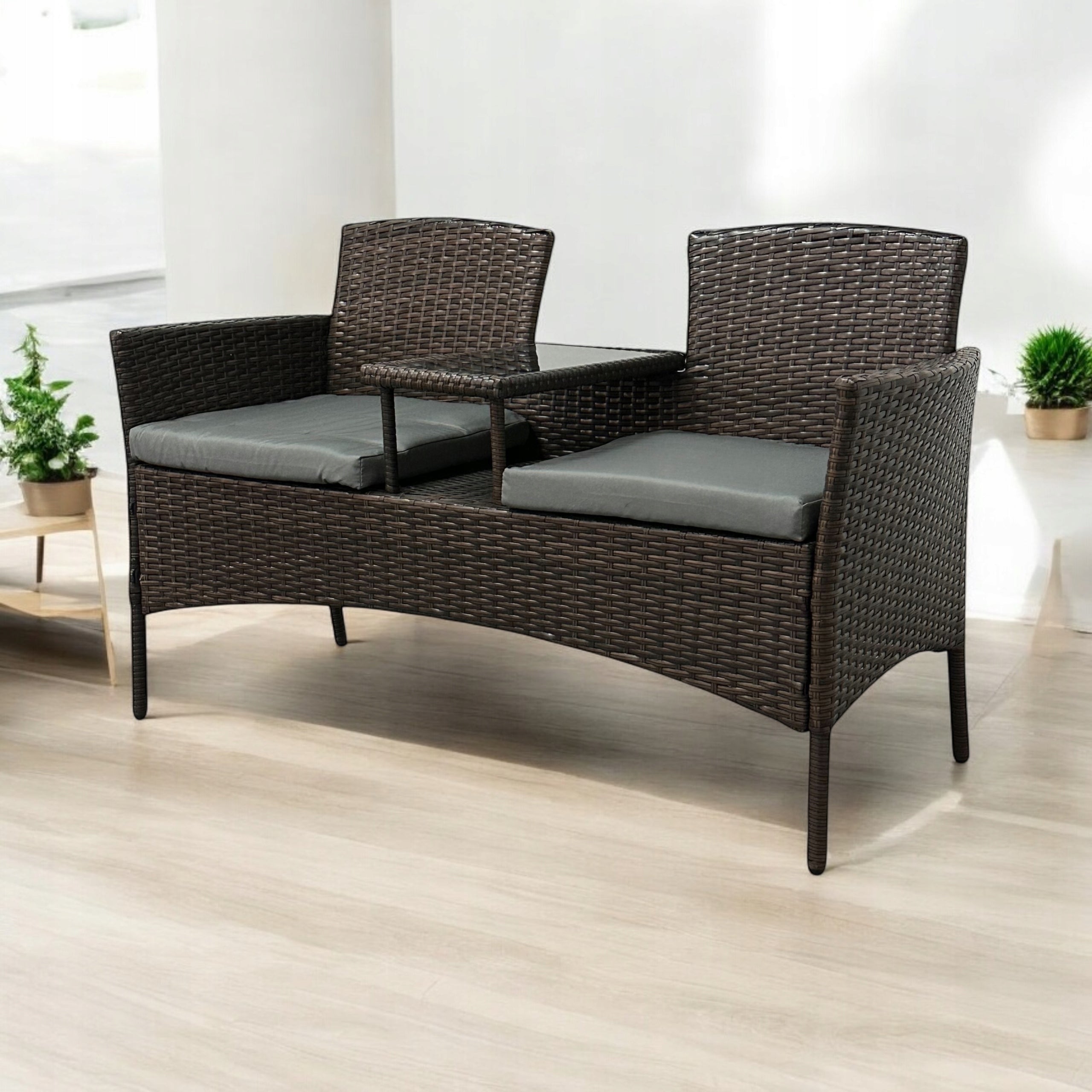 GARDEN FURNITURE SET NM-03 MTG GARDEN FURNITURE RATTAN BROWN LIGHT Line Ideal Garden