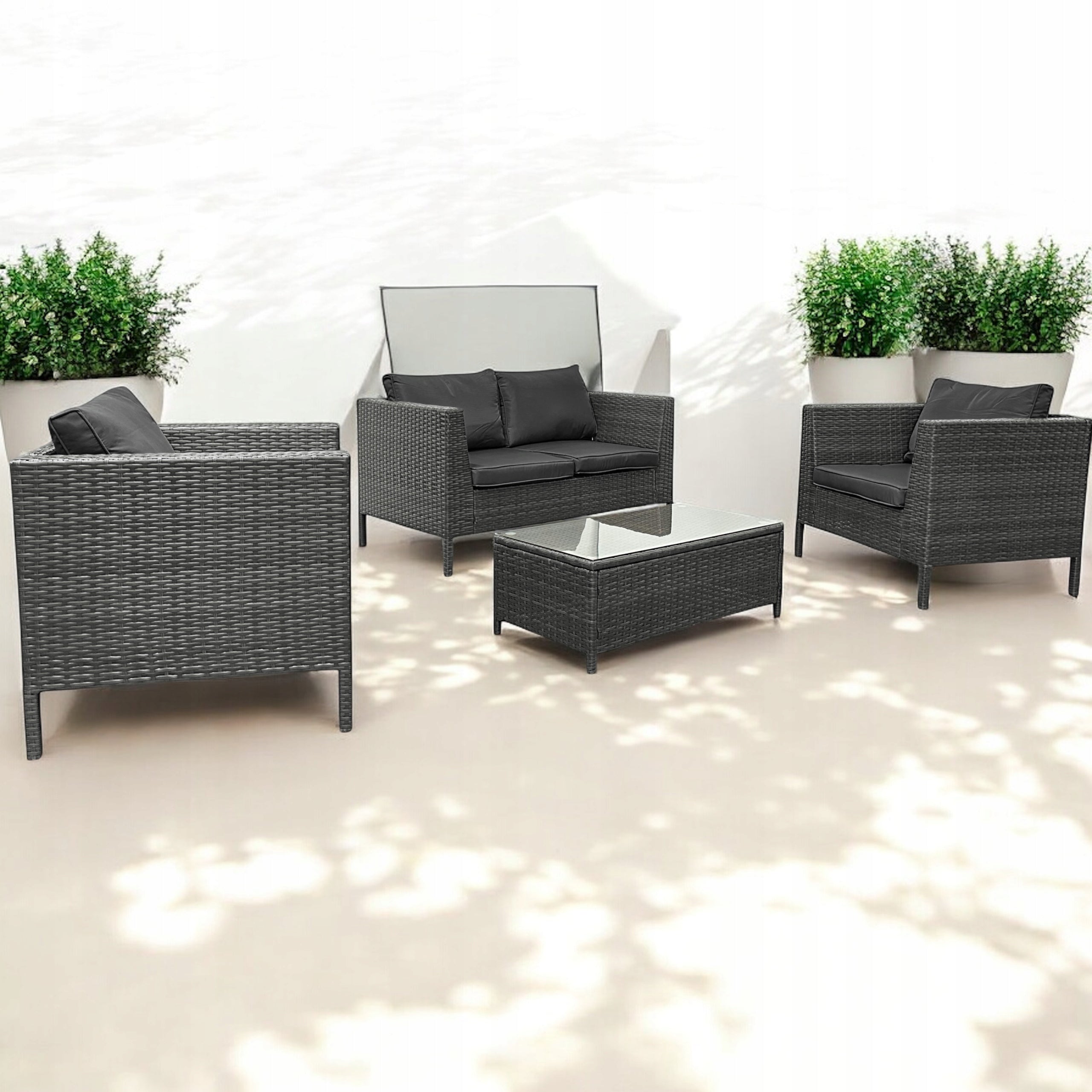 GARDEN FURNITURE SET NM-07 MTG GARDEN FURNITURE RATTAN GREY Main material synthetic rattan