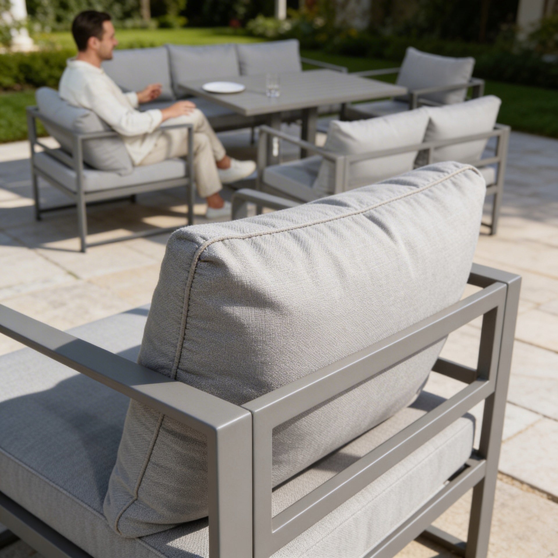 GARDEN FURNITURE SET NM-2011G METAL RAISED TABLE GREY PREMIUM Manufacturer MTG Trade Group