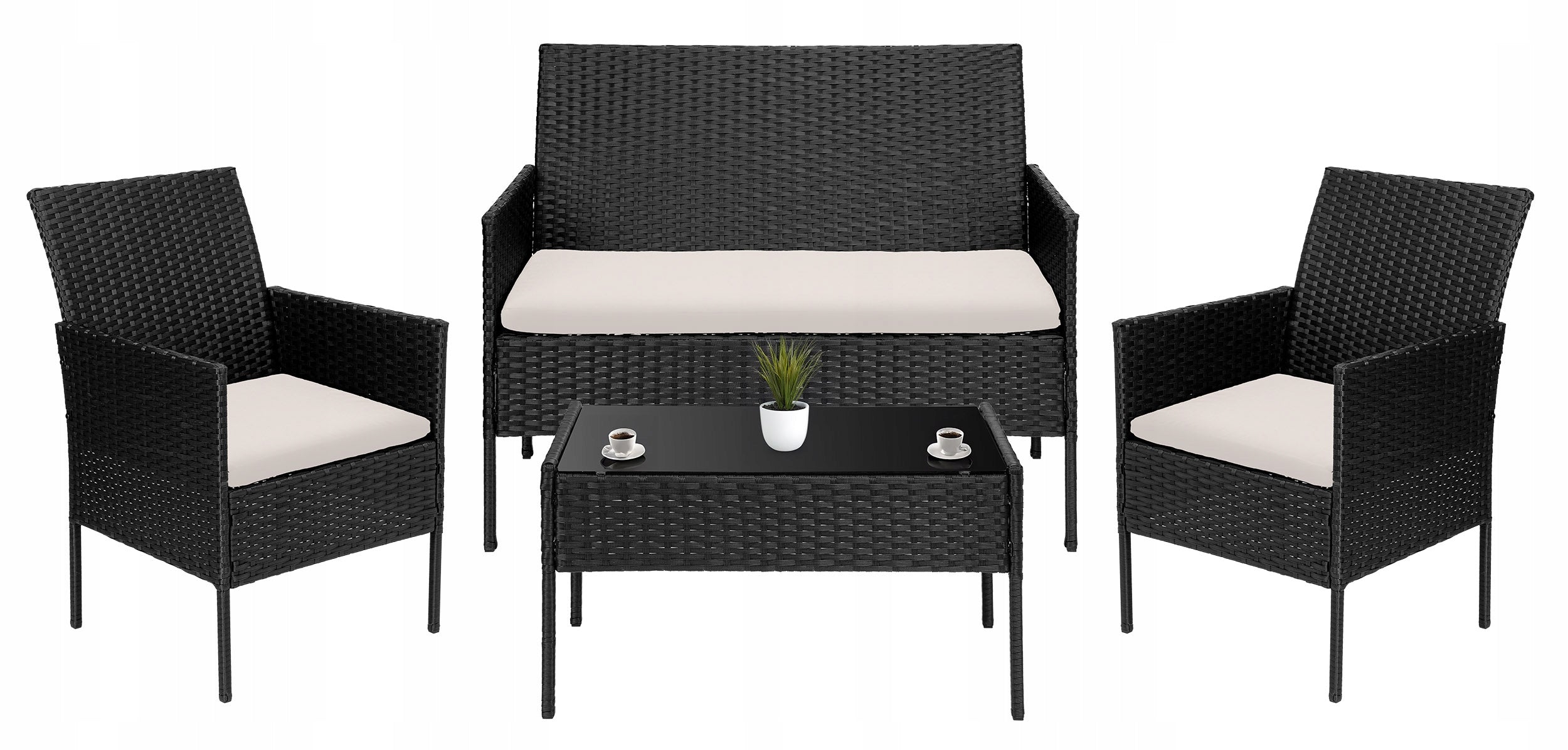 GARDEN FURNITURE SET RATTAN SET SOFA ARMCHAIRS GARDEN TABLE