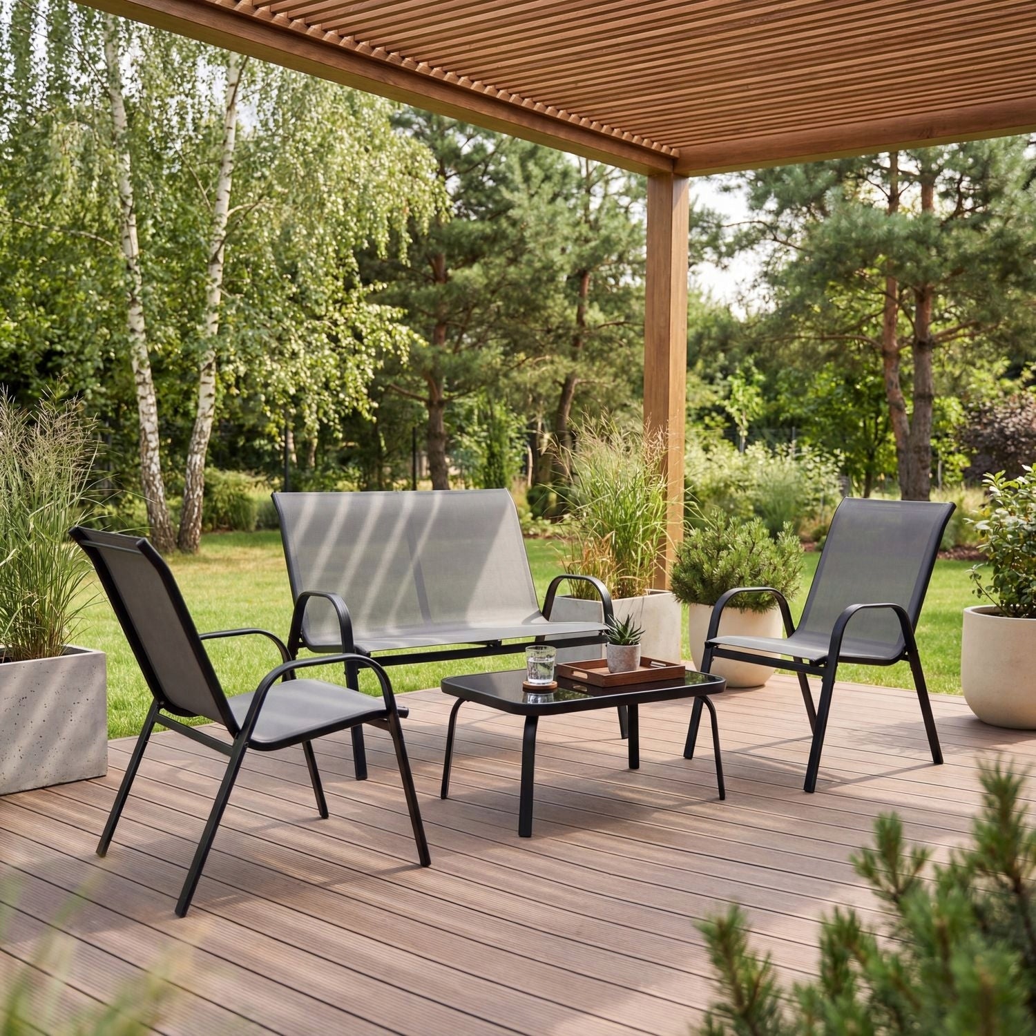 GARDEN FURNITURE SET SOFA 2 CHAIRS BENCH GARDEN FURNITURE SET BALCONY For couch set