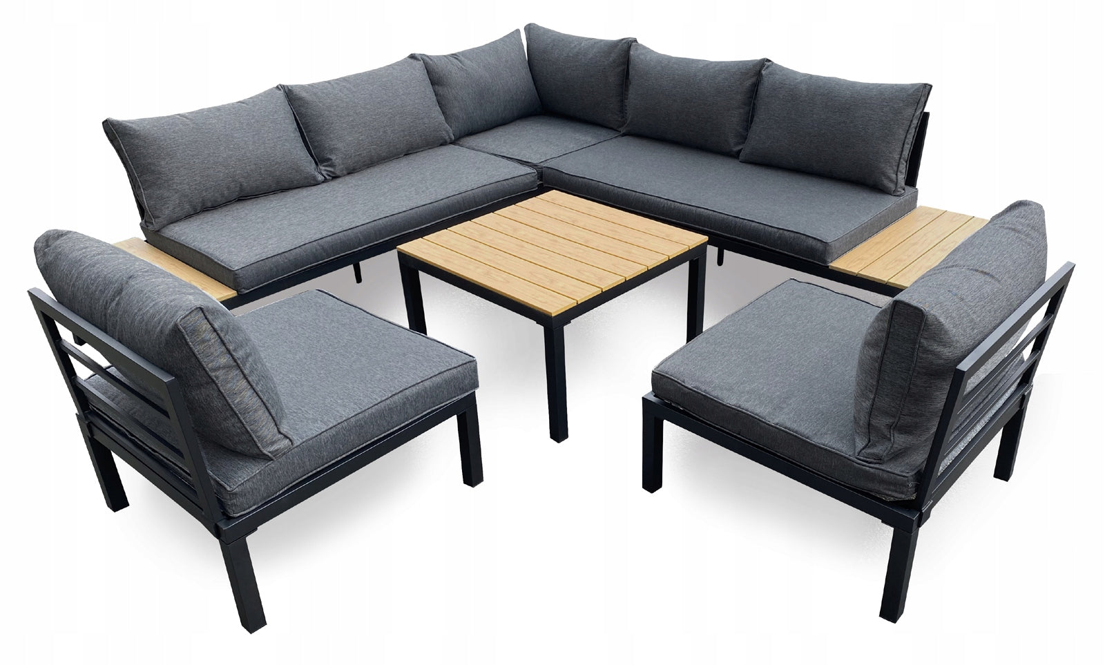 GARDEN FURNITURE SET SOFA, CORNER + 2 ARMCHAIRS, GARDENOVE
