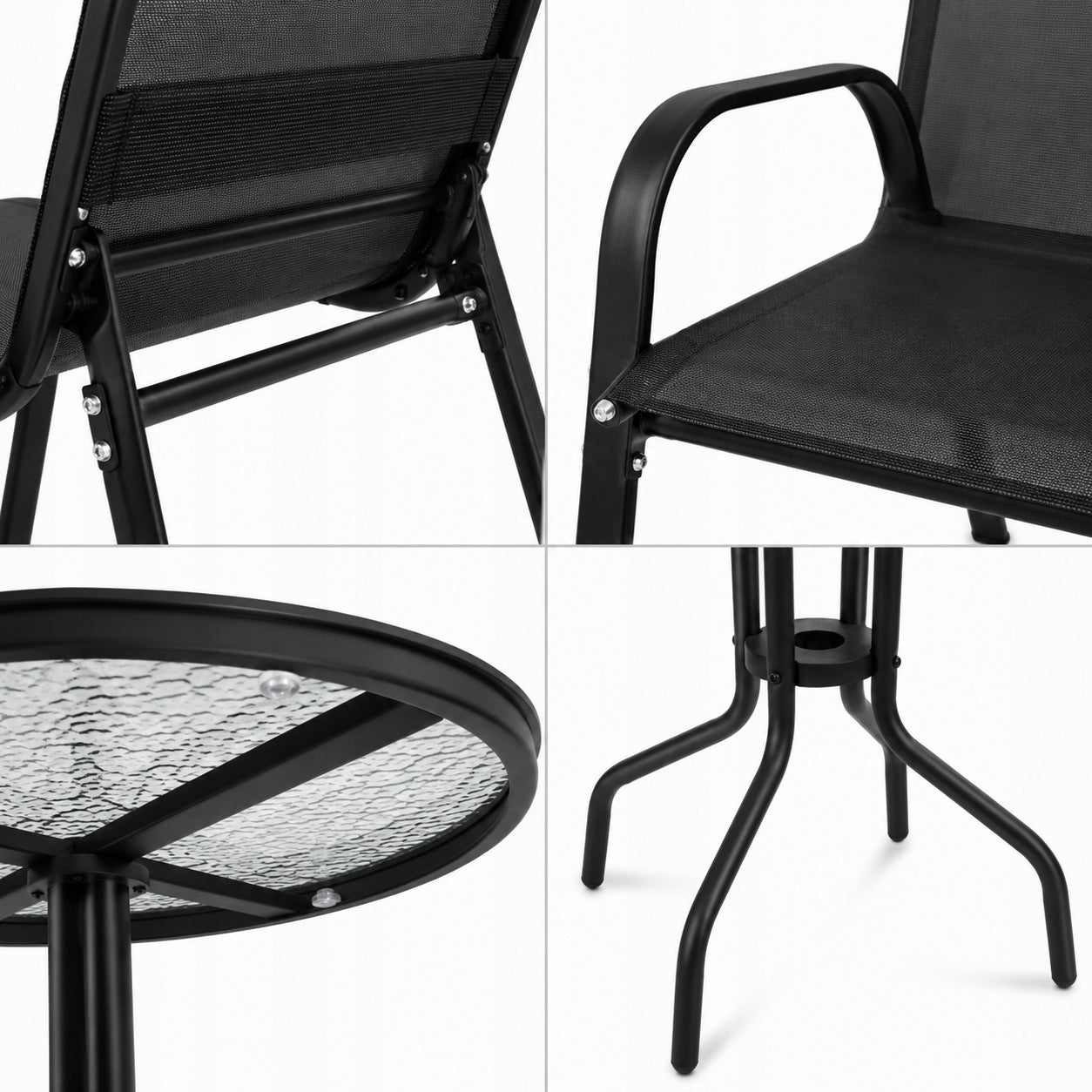 GARDEN FURNITURE SET TABLE + 2 CHAIRS FOR BALCONY TERRACE GARDEN NOVADO Manufacturer Iso Trade
