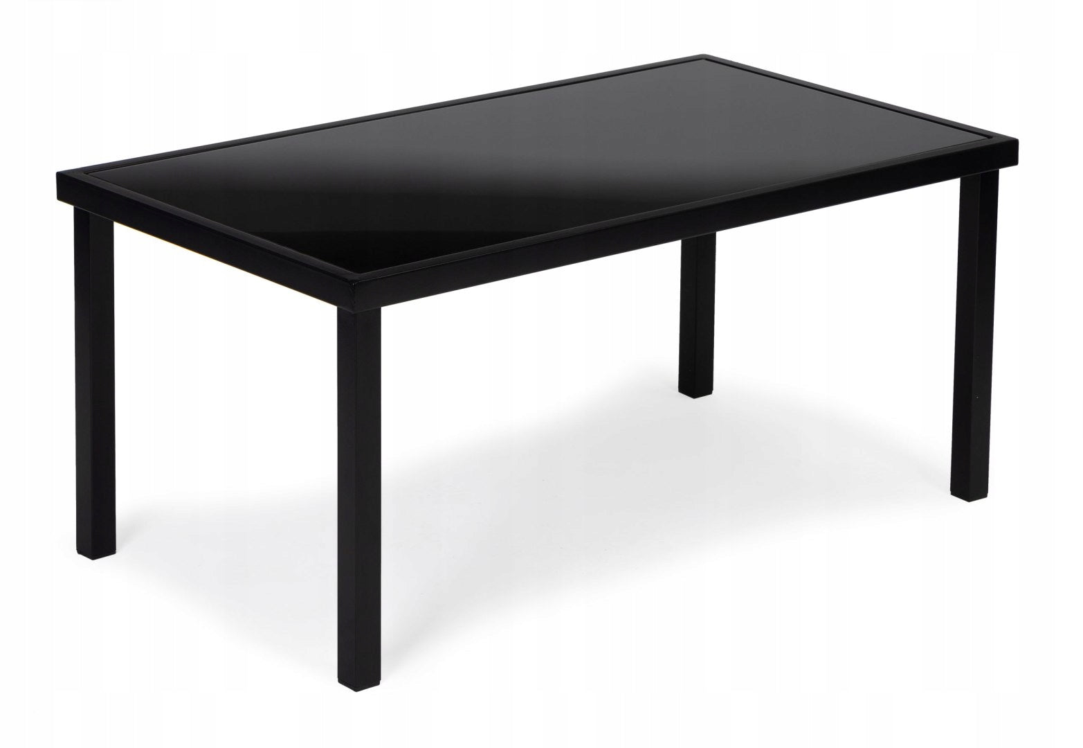 GARDEN FURNITURE SET TABLE BENCH ARMCHAIRS METAL SOLID METAL RESISTANT Color black