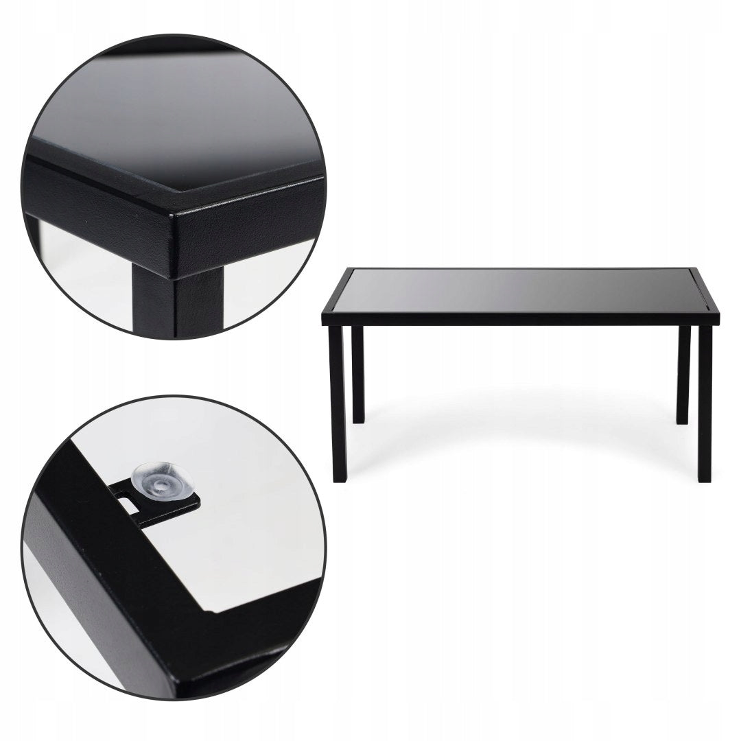 GARDEN FURNITURE SET TABLE BENCH ARMCHAIRS METAL SOLID METAL RESISTANT Line modern
