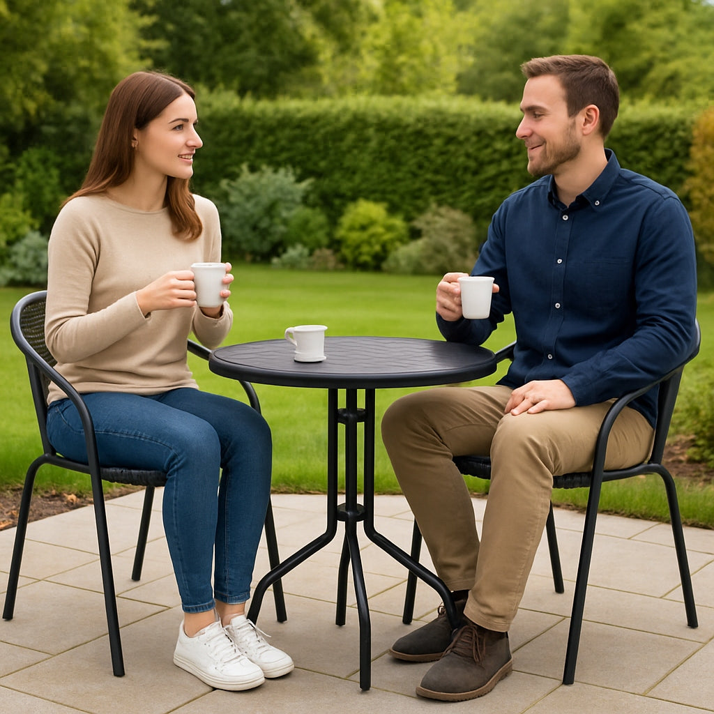 GARDEN FURNITURE SET TABLE CHAIRS FURNITURE SET TERRACE WITH TECHNORATANE Main material synthetic rattan