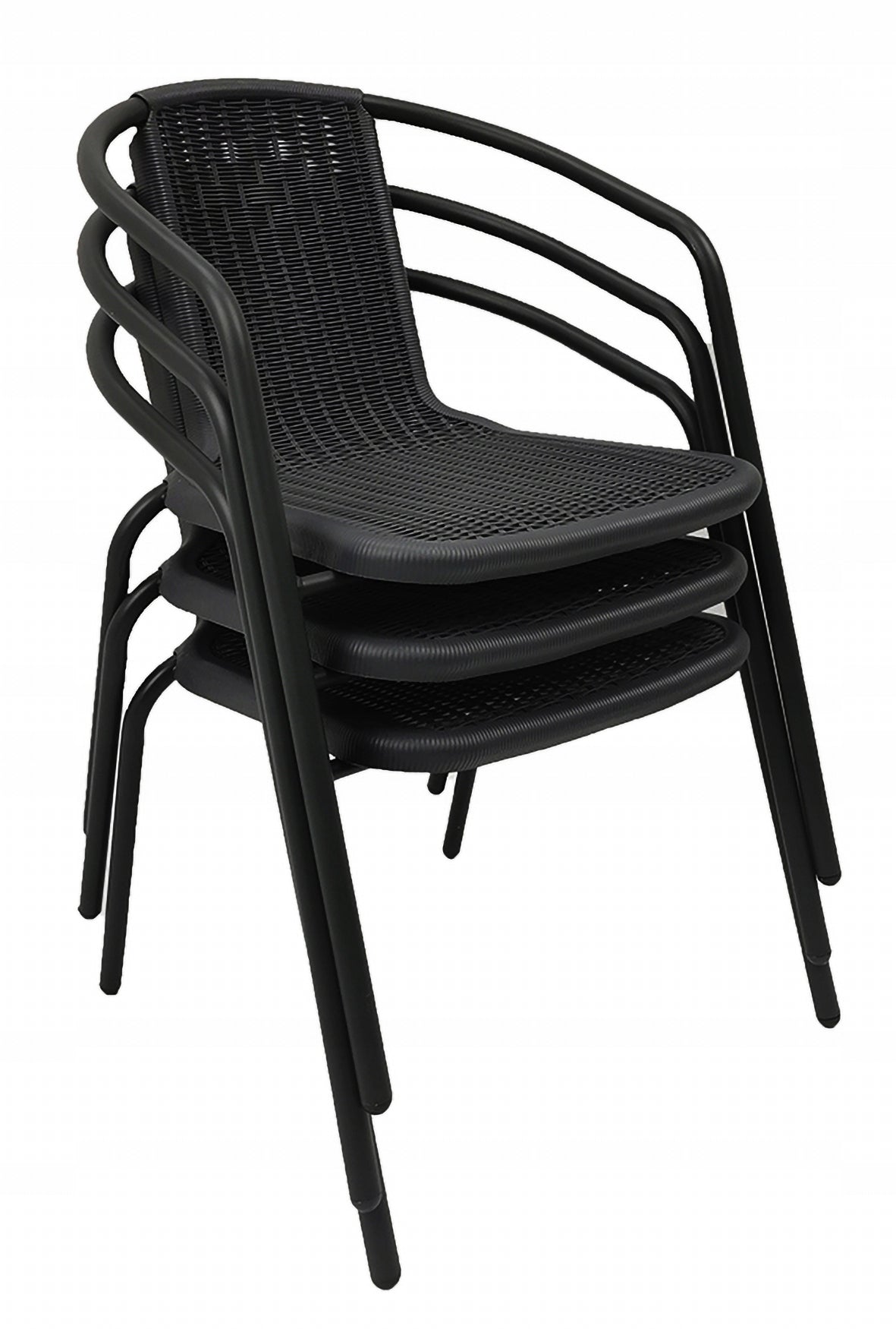 GARDEN FURNITURE SET TERRACE BALCONY TABLE 60x60 + 4x CHAIRS LORETTO BROWN Color brown