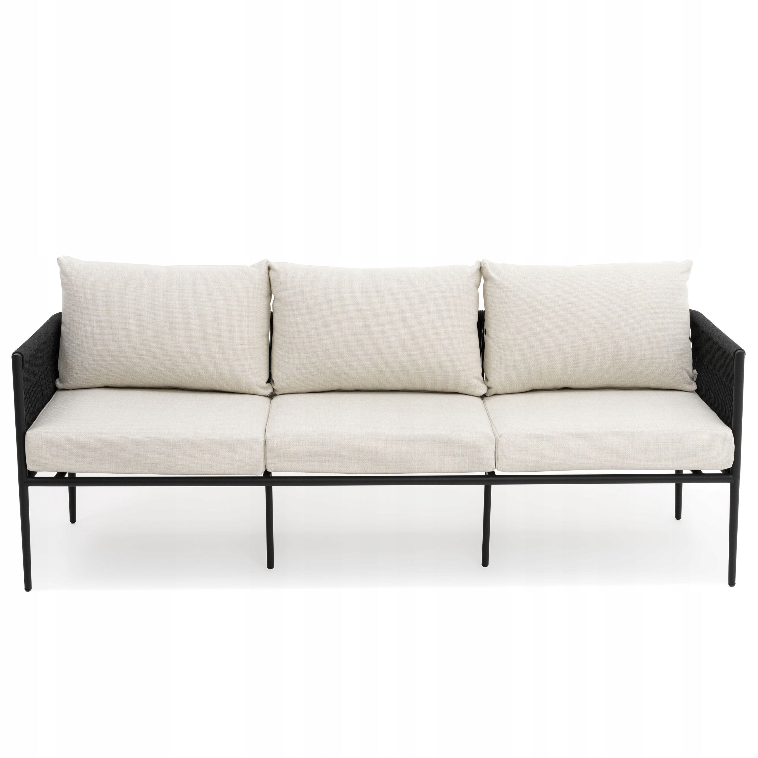 GARDEN FURNITURE SET TERRACE MODERN ALUMINUM BELIZE BLACK AND BEIGE Number of items in the set 4