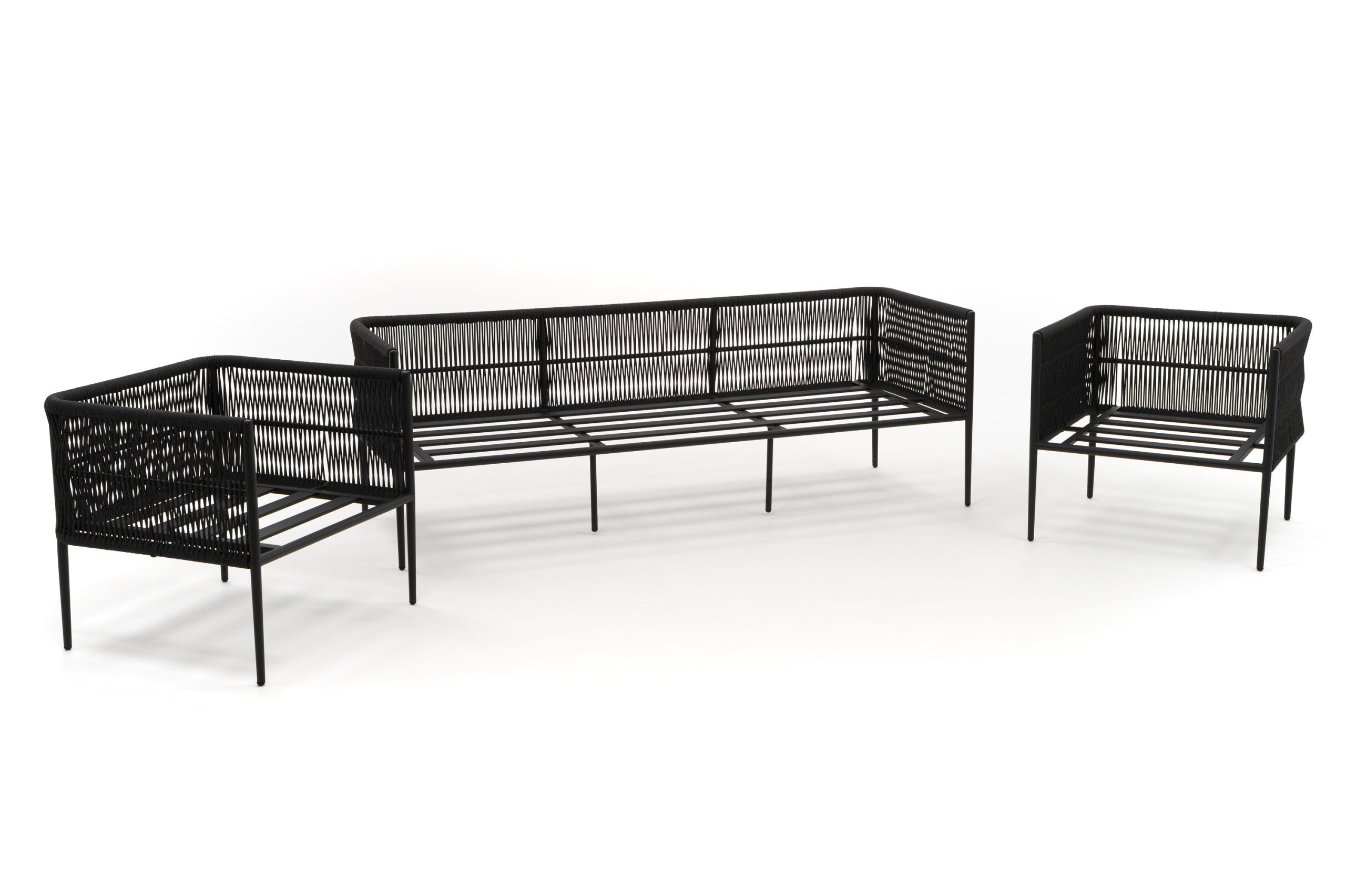 GARDEN FURNITURE SET TERRACE MODERN ALUMINUM BELIZE WHITE AND GRAY Color gray