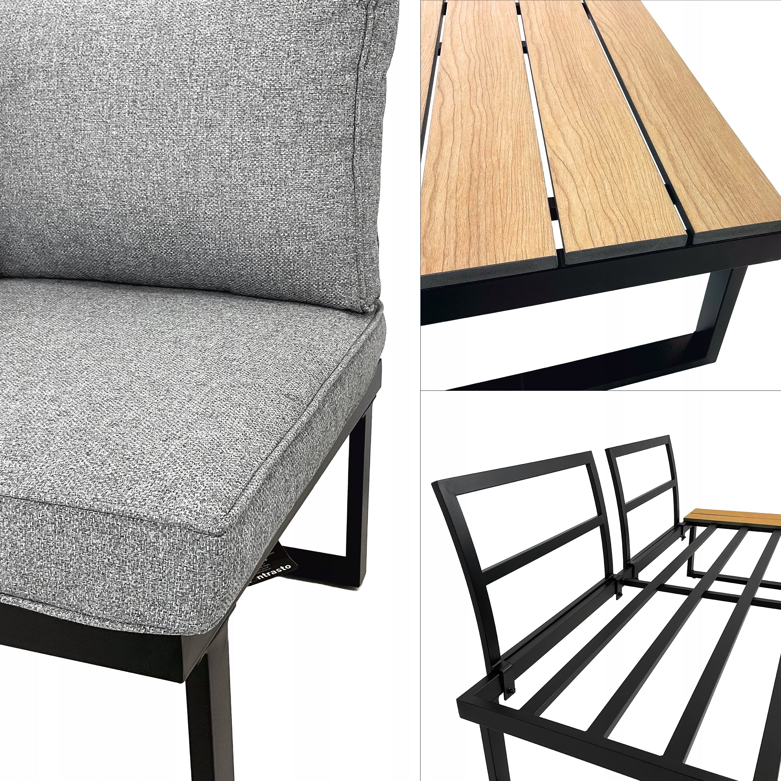 GARDEN FURNITURE SET TERRACE MODULAR CORNER TABLE VENTURA PRO C.GRAY Number of items in the set 4