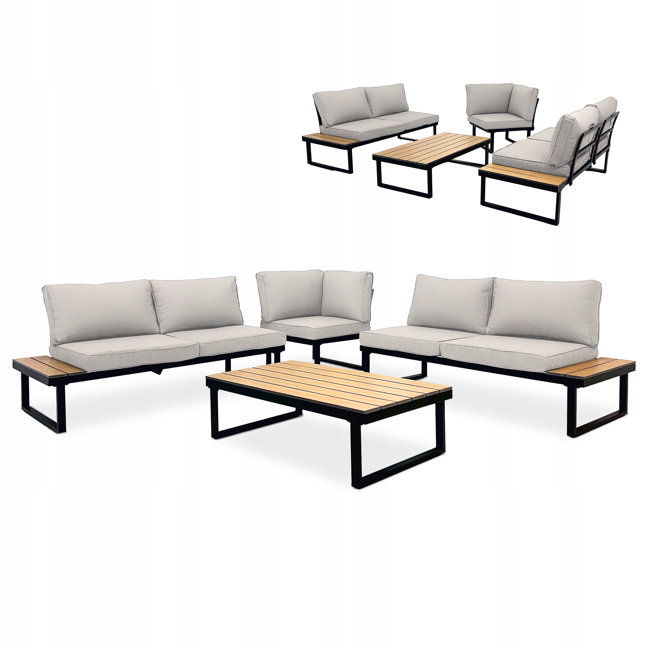 GARDEN FURNITURE SET TERRACE MODULAR CORNER TABLE VENTURA PRO TAUPE Manufacturer kontrasto