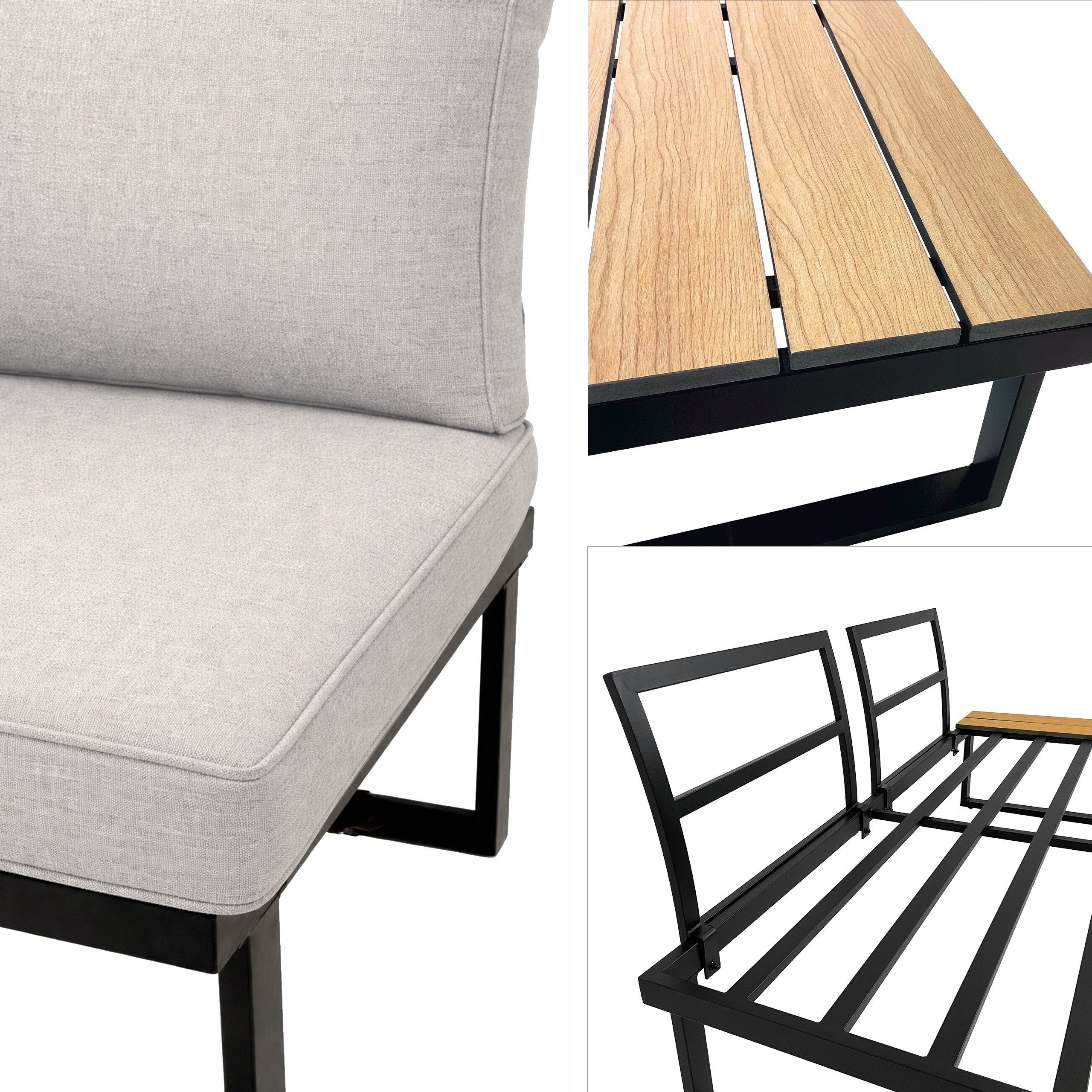 GARDEN FURNITURE SET TERRACE MODULAR CORNER TABLE VENTURA PRO TAUPE Number of items in the set 4