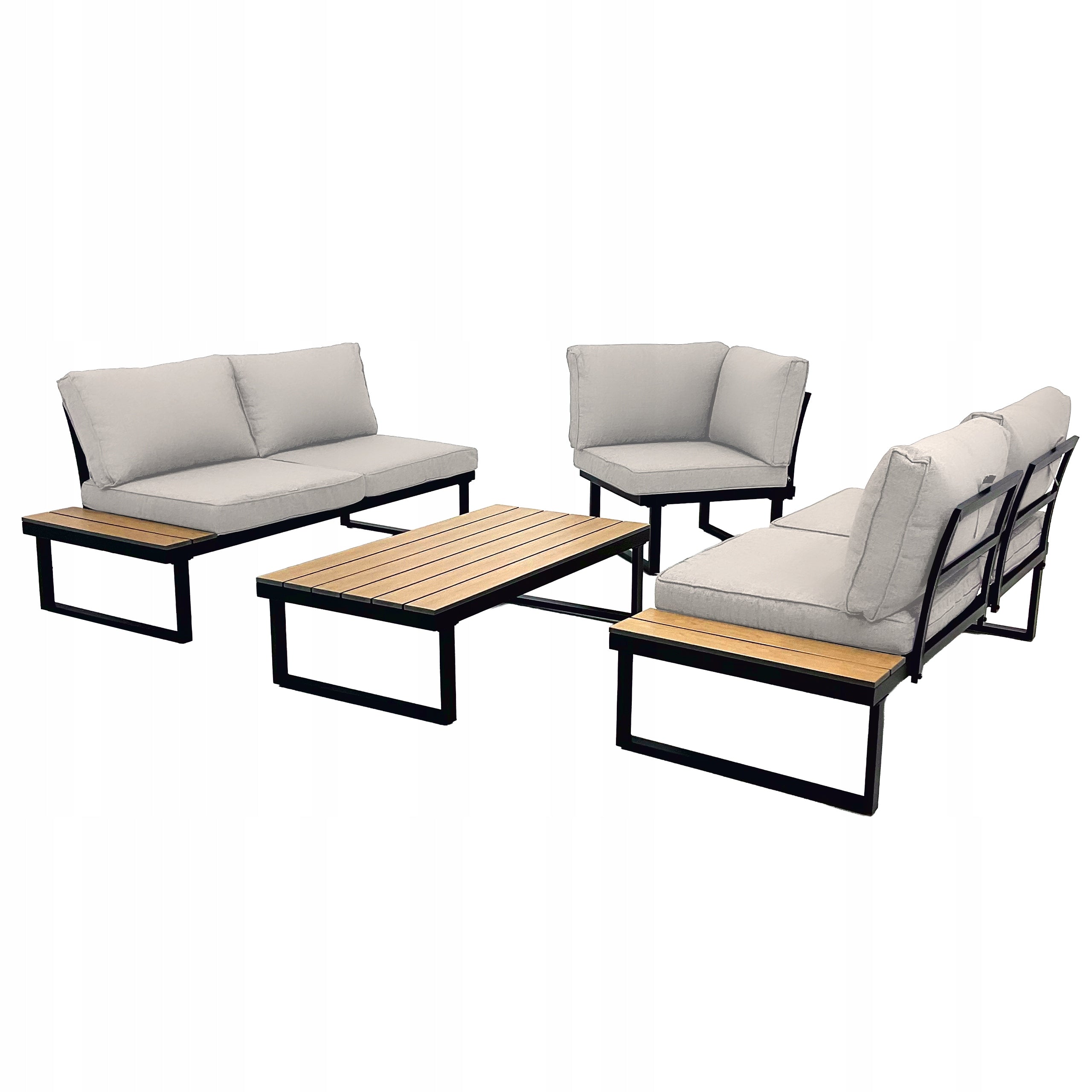 GARDEN FURNITURE SET TERRACE MODULAR CORNER TABLE VENTURA PRO TAUPE
