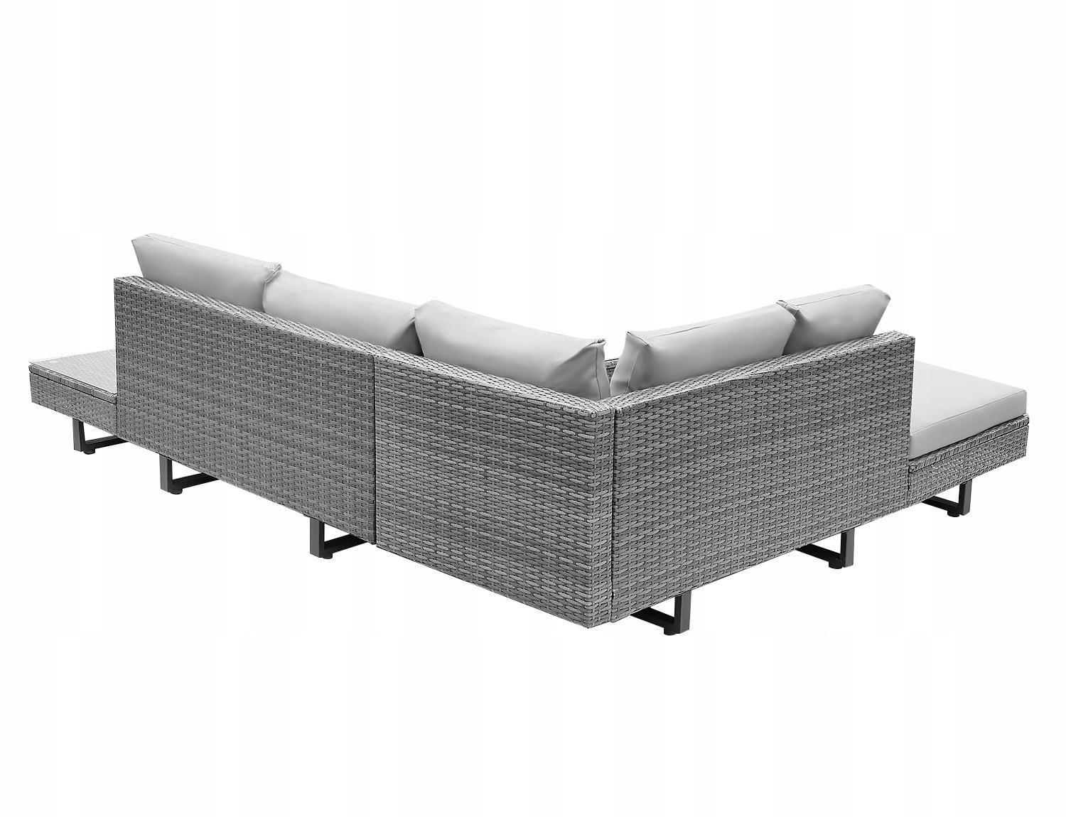 GARDEN FURNITURE SET TORINO CORNER + TABLE GLASS RATTAN TOP Main material synthetic rattan