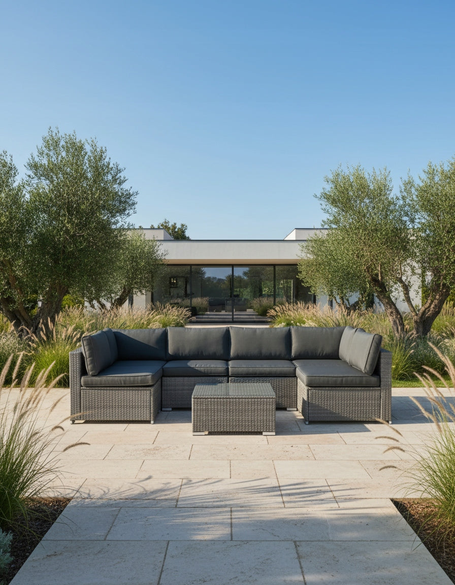 GARDEN FURNITURE SET XL2501 RATTAN CORNER TABLE FOR TERRACE GREY Manufacturer MTG Trade Group