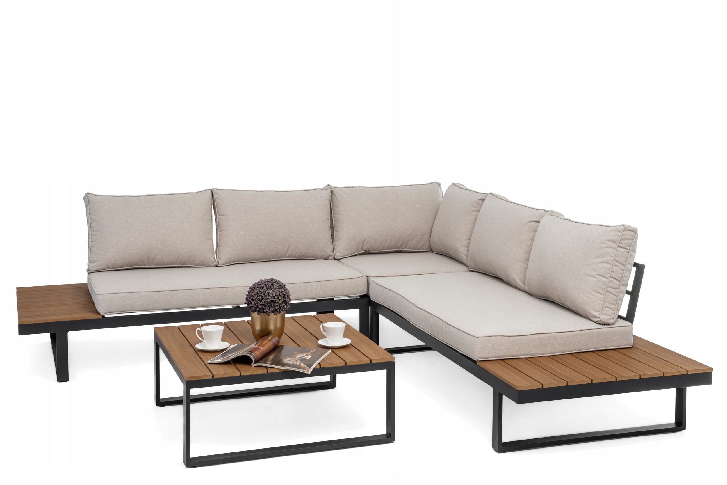 GARDEN FURNITURE TERRACE CORNER MODERN ALUMINUMLINE MALE BEIGE Manufacturer code ZESTAW MALE BEŻOWY