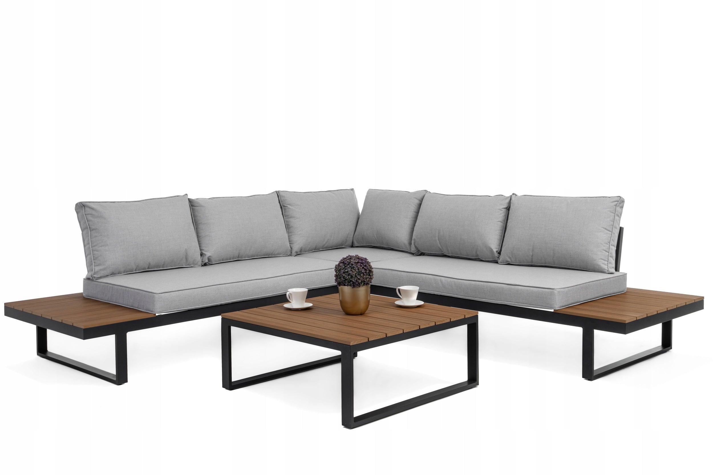 GARDEN FURNITURE TERRACE CORNER MODERN ALUMINUMLINE MALE GRAY