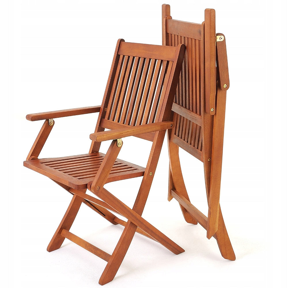 GARDEN FURNITURE WOODEN SET 1 TABLE + 4 CHAIRS Line Sydney