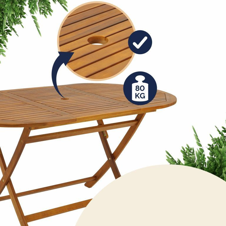 GARDEN FURNITURE WOODEN SET 1 TABLE + 6 CHAIRS For couch set