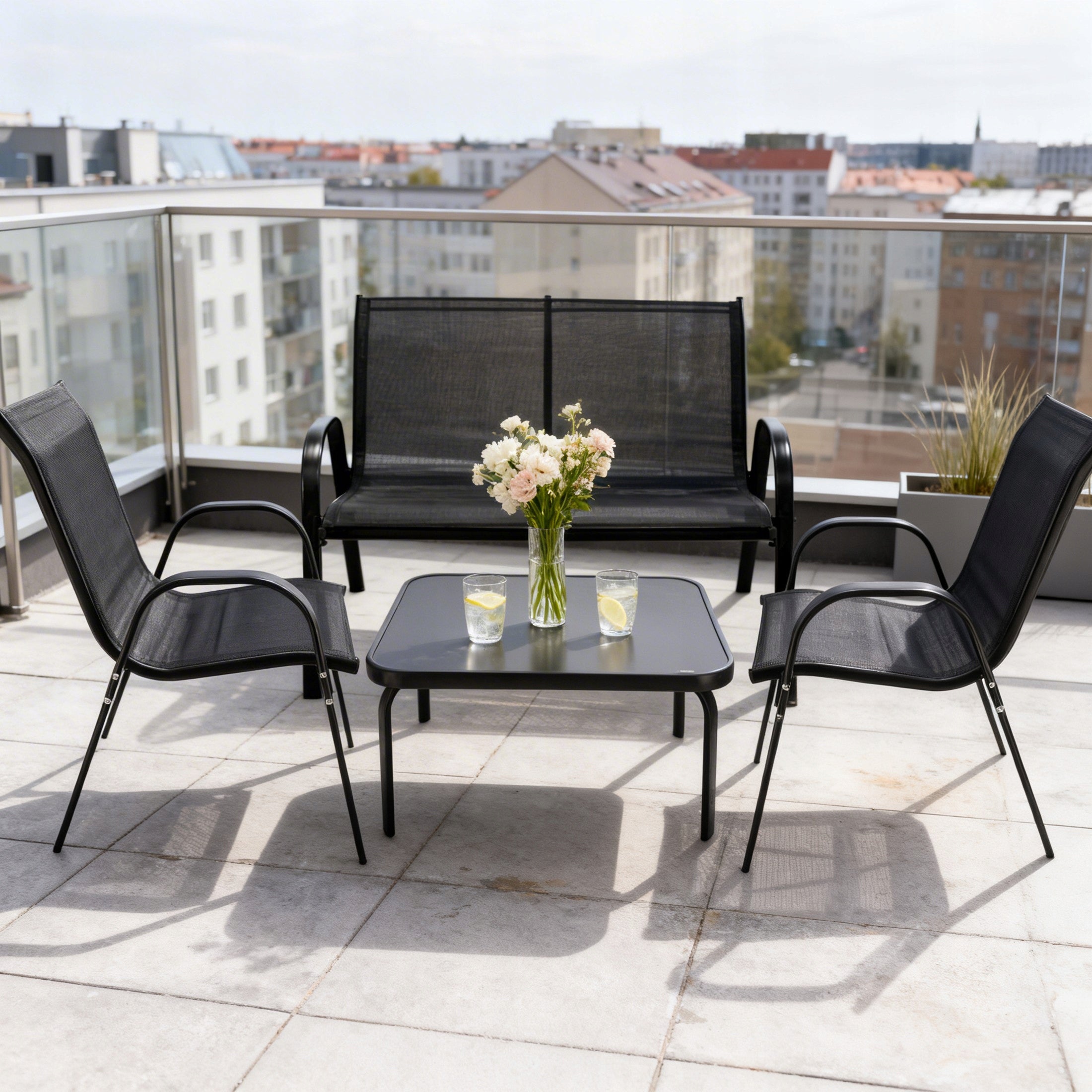 GARDEN FURNITURE terrace garden set table chair sofa black coffee Manufacturer Jumi