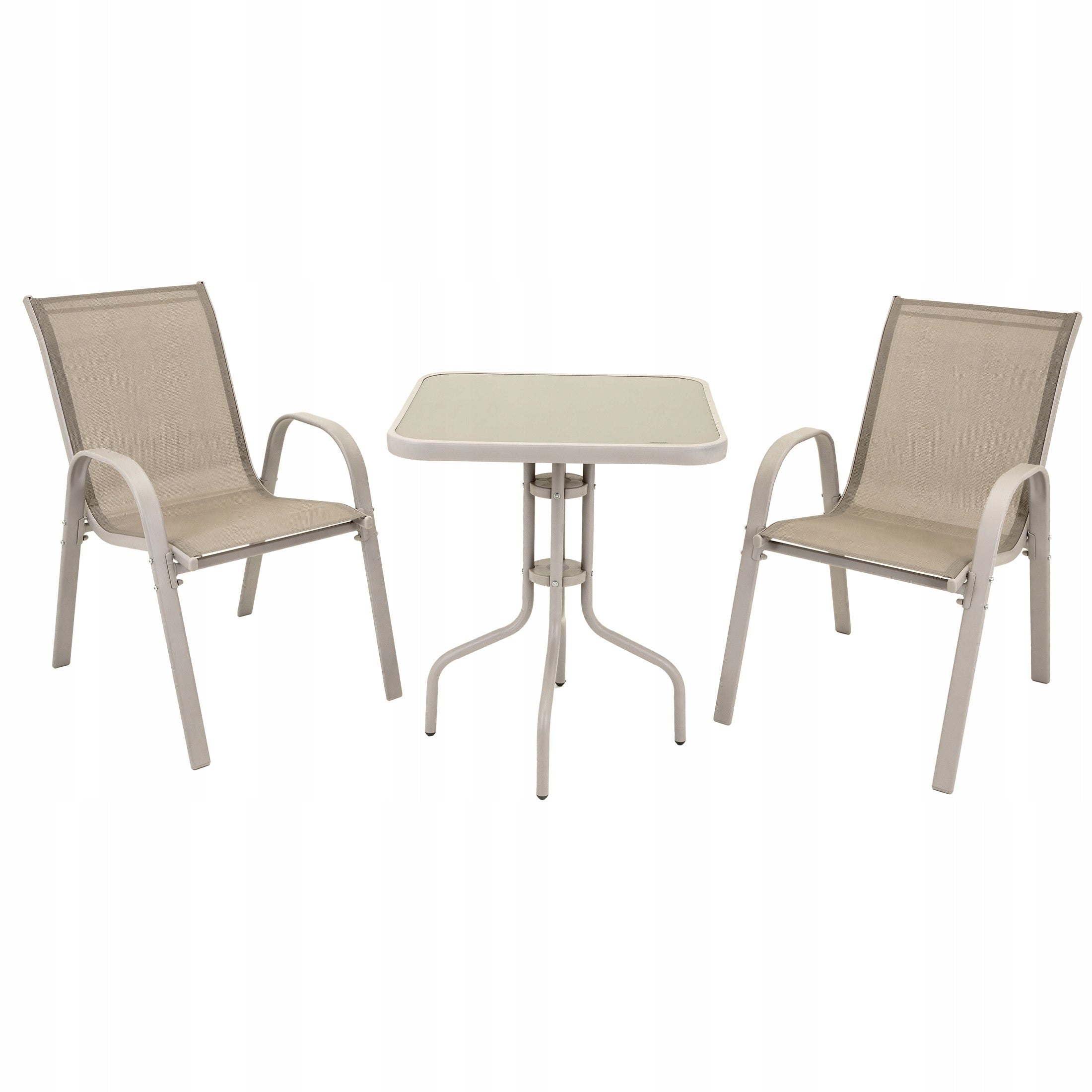 GARDEN Furniture Set Table Glass 2 x Terrace Chairs BALCONY for Garden Manufacturer Jumi