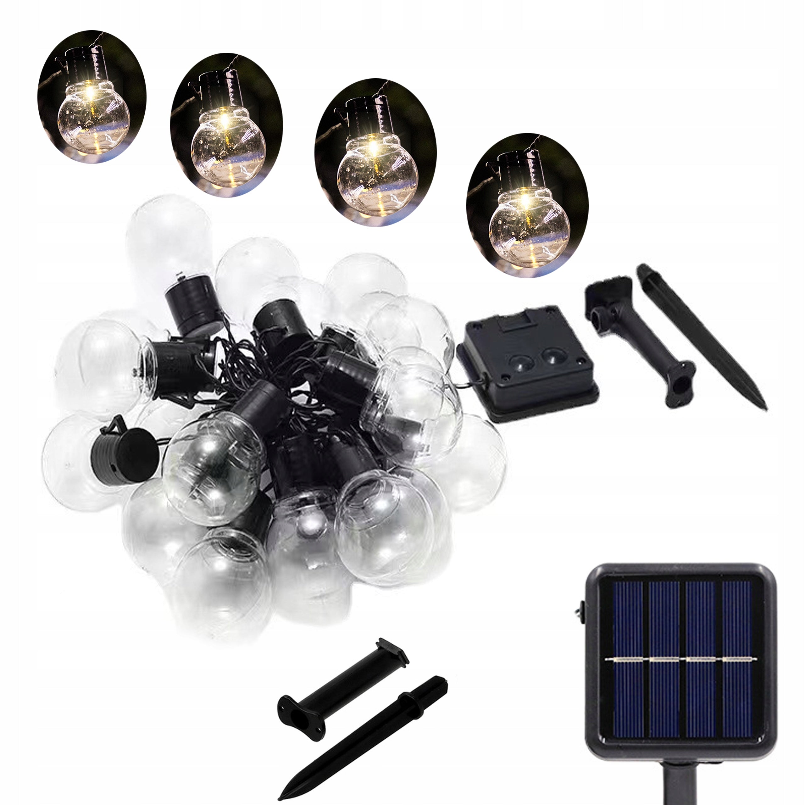 GARDEN GARLAND LED SOLAR ICICLE LIGHTS LIGHTING TERRACE GARDEN 10 LED