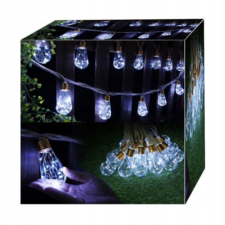 GARDEN GARLAND LED SOLAR LIGHTING ICICLE LIGHTS FOR TERRACE GARDEN 16LED Length 80 cm