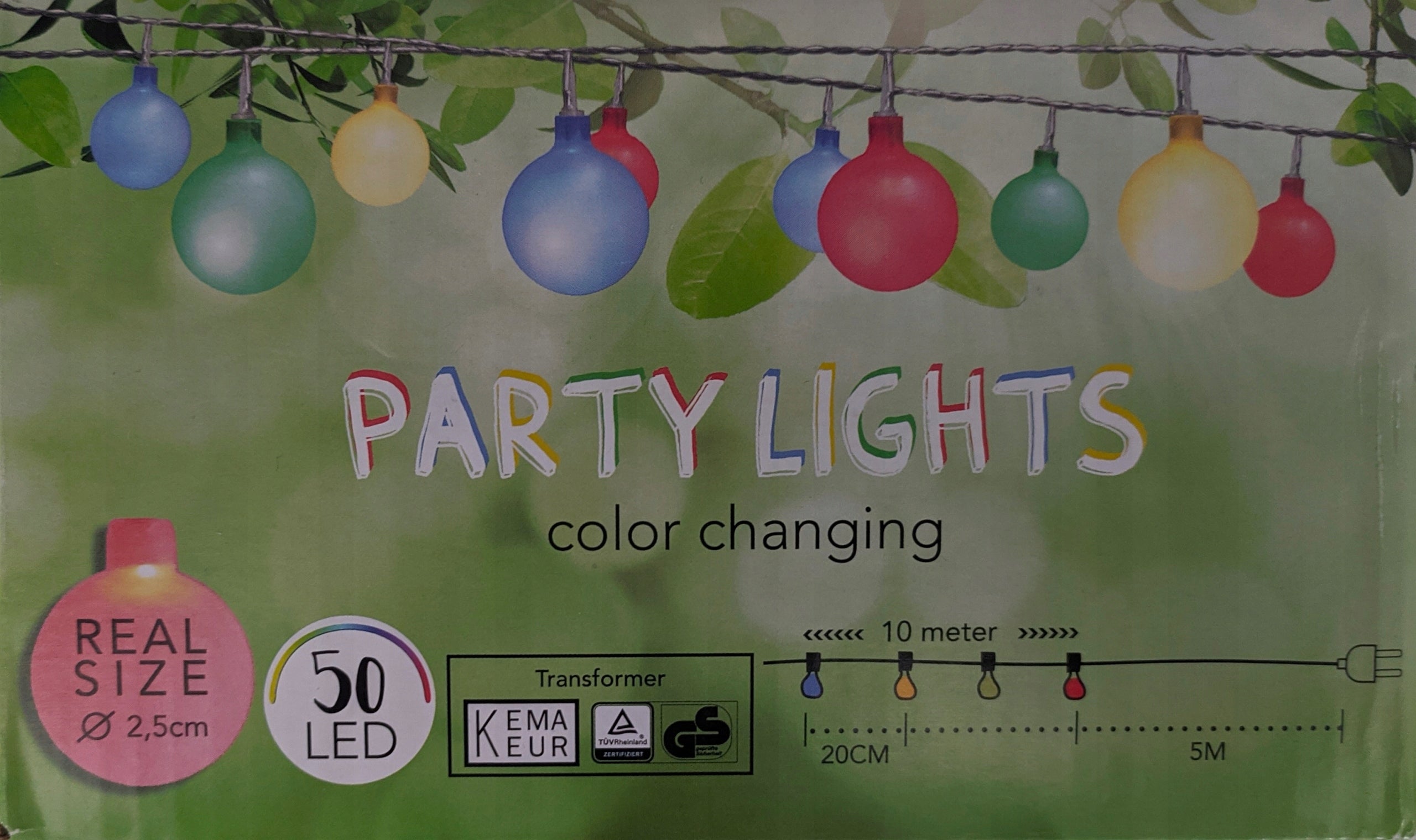 GARDEN GARLAND TERRACE BALCONY CORD 15m 50 PCS LED COLOR CHANGING