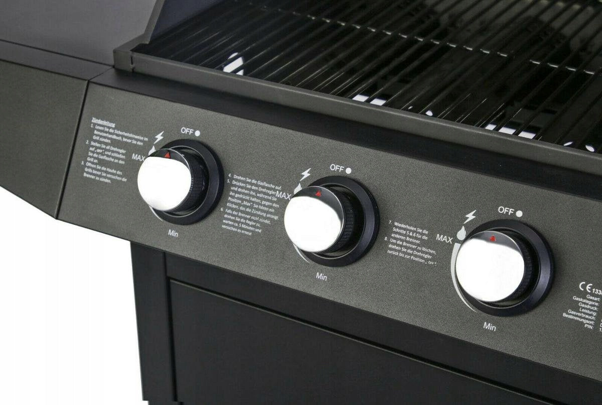 GARDEN GAS GRILL EL FUEGO SAN ANGELO 8.4kW 3BURNERS+REDUCER AT HAND! Brand El Fuego