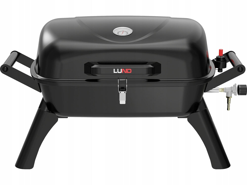 GARDEN GAS GRILL FOLDING 1 BURNER 3,5KW IGNITION PIEZO GRATE 47 x 37CM Brand Lund