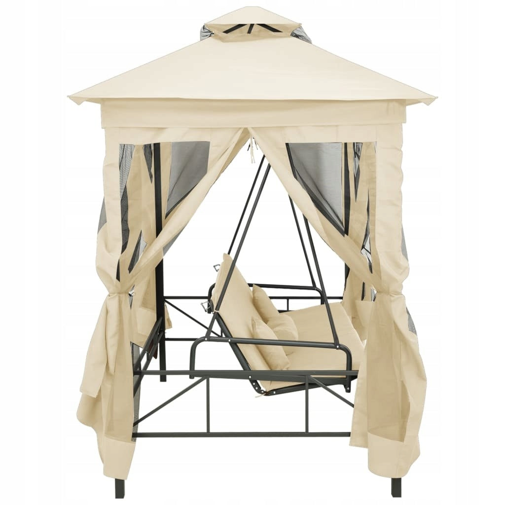 GARDEN GAZEBO WITH FOLD-OUT CREAM SWING Manufacturer code 43239