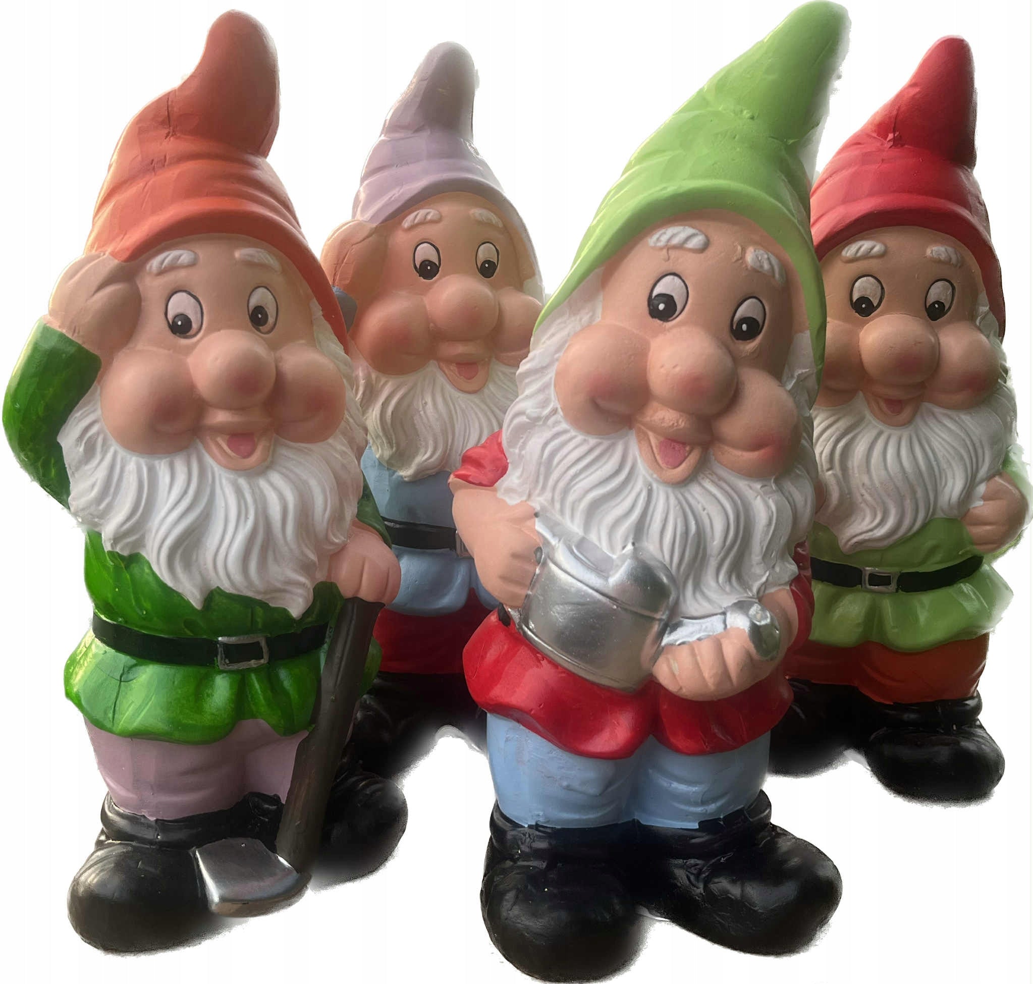 GARDEN GNOMES FIGURINES GARDEN DECORATIONS SET OF 4X 30 CM GNOME