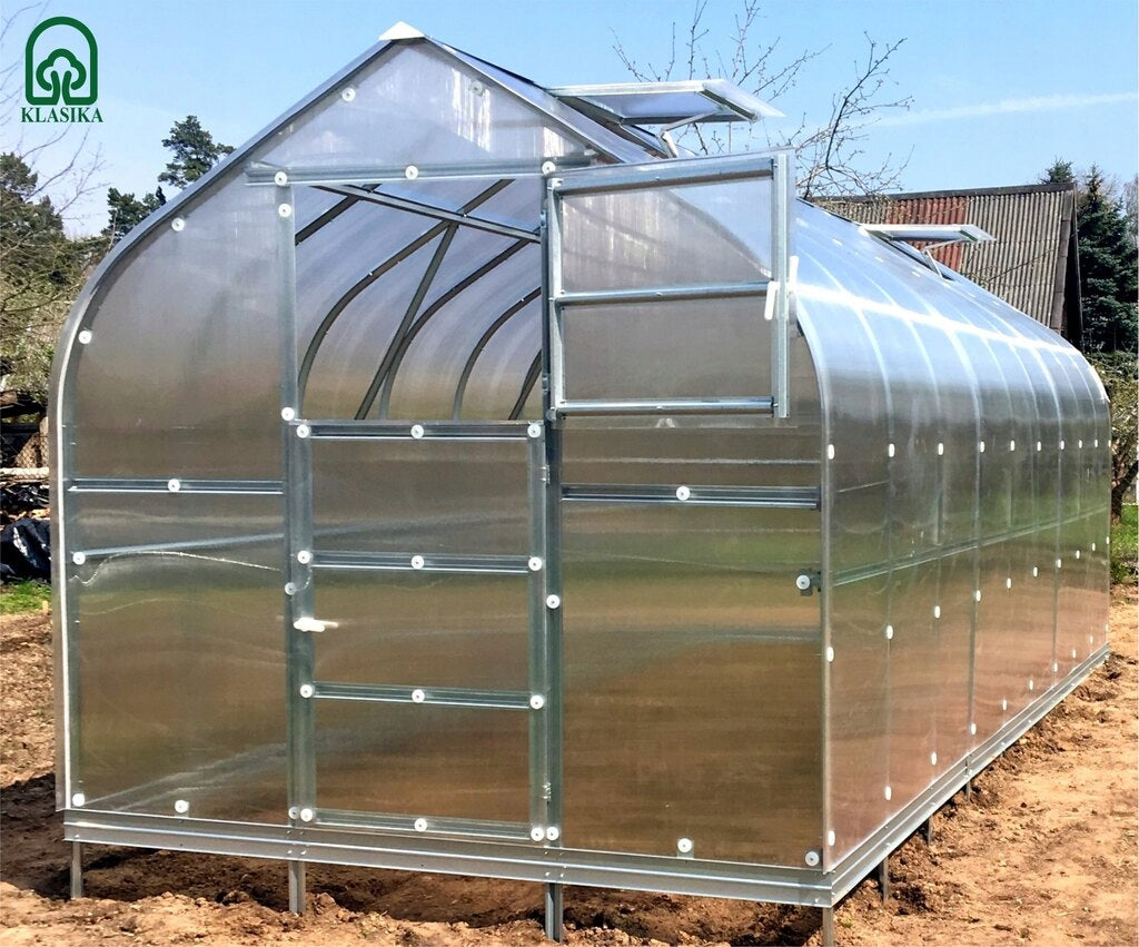 GARDEN GREENHOUSE 2,5x6 m POLYCARBONATE 6 mm AUTOMATIC WINDOWS FOUNDATION EAN (GTIN) 4779037491865