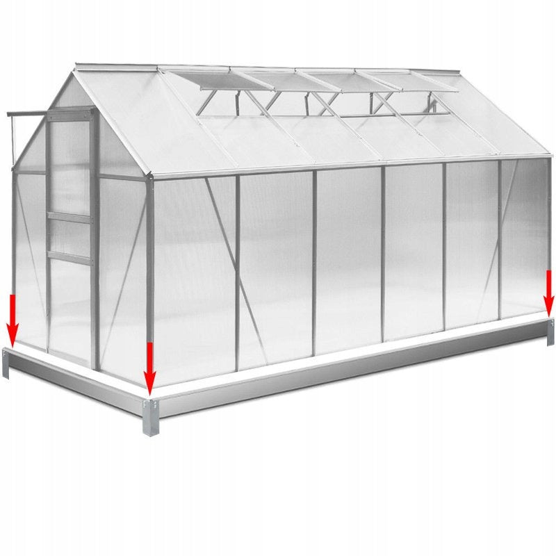 GARDEN GREENHOUSE 380x190 7,22m2 + FOUNDATION
