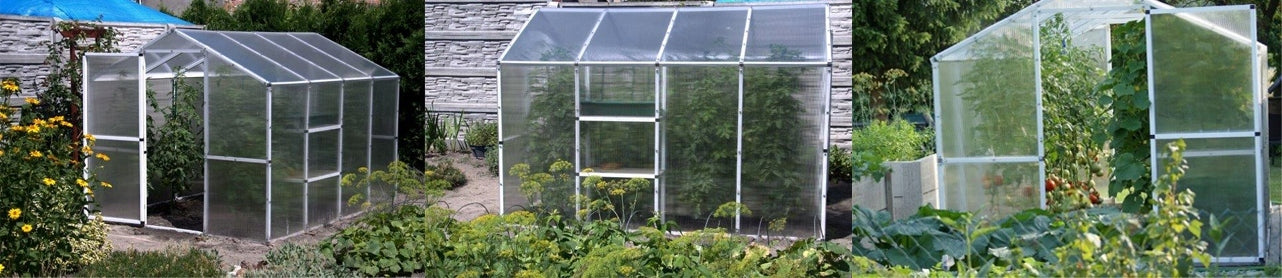GARDEN GREENHOUSE MADE OF POLYCARBONATE 12m2 POLYCARBONATE TUNNEL 210X606 PTF Length 606 m