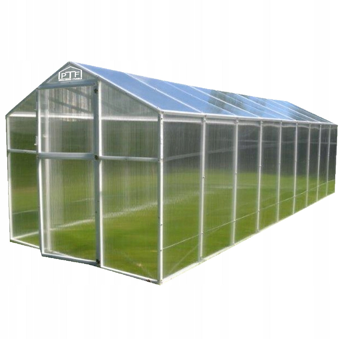 GARDEN GREENHOUSE MADE OF POLYCARBONATE 12m2 POLYCARBONATE TUNNEL 210X606 PTF Manufacturer PTF
