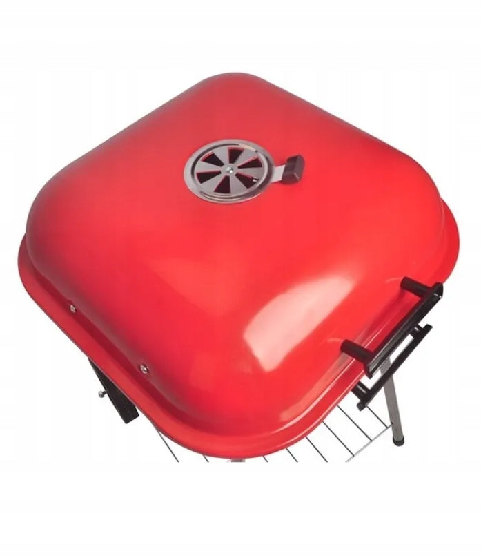 GARDEN GRILL CARBON COVER GRATE 43,5x43,5cm CIRCLES WITH COVER PORTABLE Grill width 46 cm