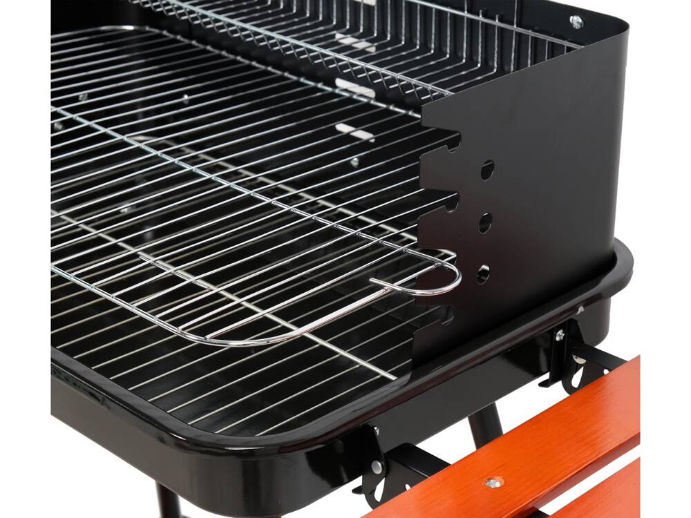 GARDEN GRILL CHARCOAL FOLDING SHELVES, WHEELS GRATE 53cm Manufacturer code 99911