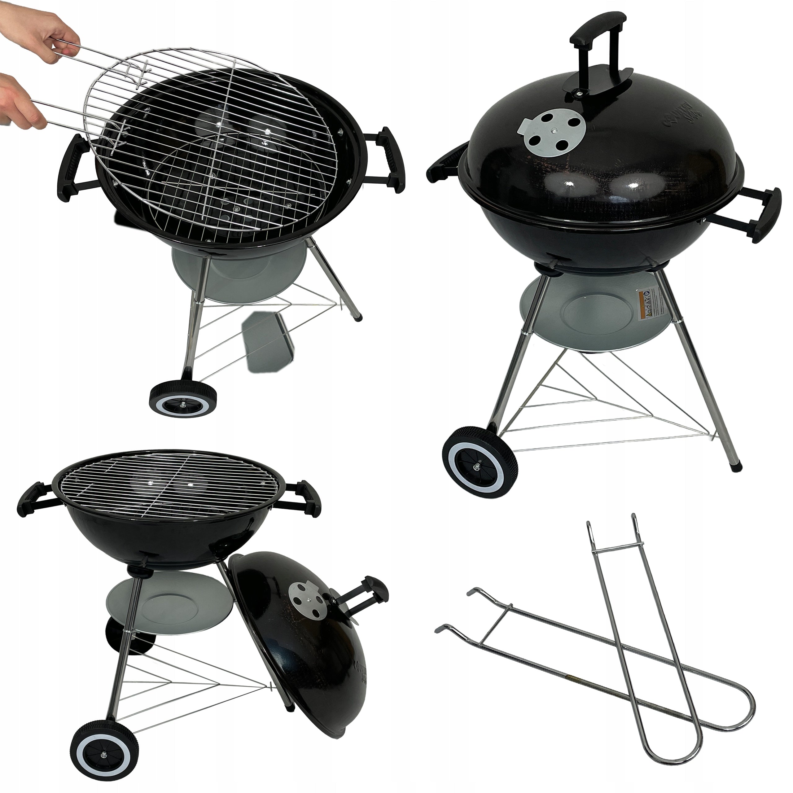 GARDEN GRILL CHARCOAL GRATE COVERS STONE FOR PIZZA BBQ1001 +4 MAT TEFLON Manufacturer code 78211