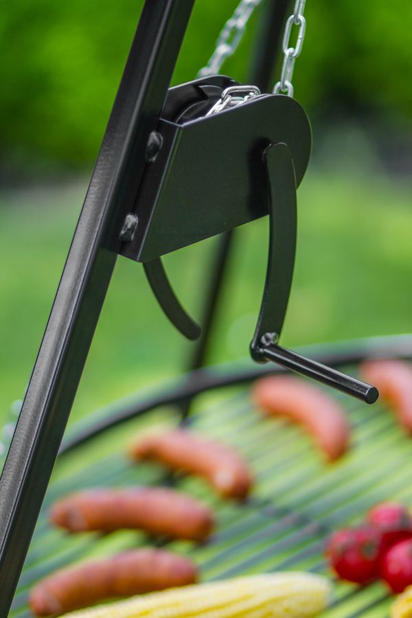 GARDEN GRILL FI 80CM TRIPOD 180CM + REEL Grate diameter / width 80 cm