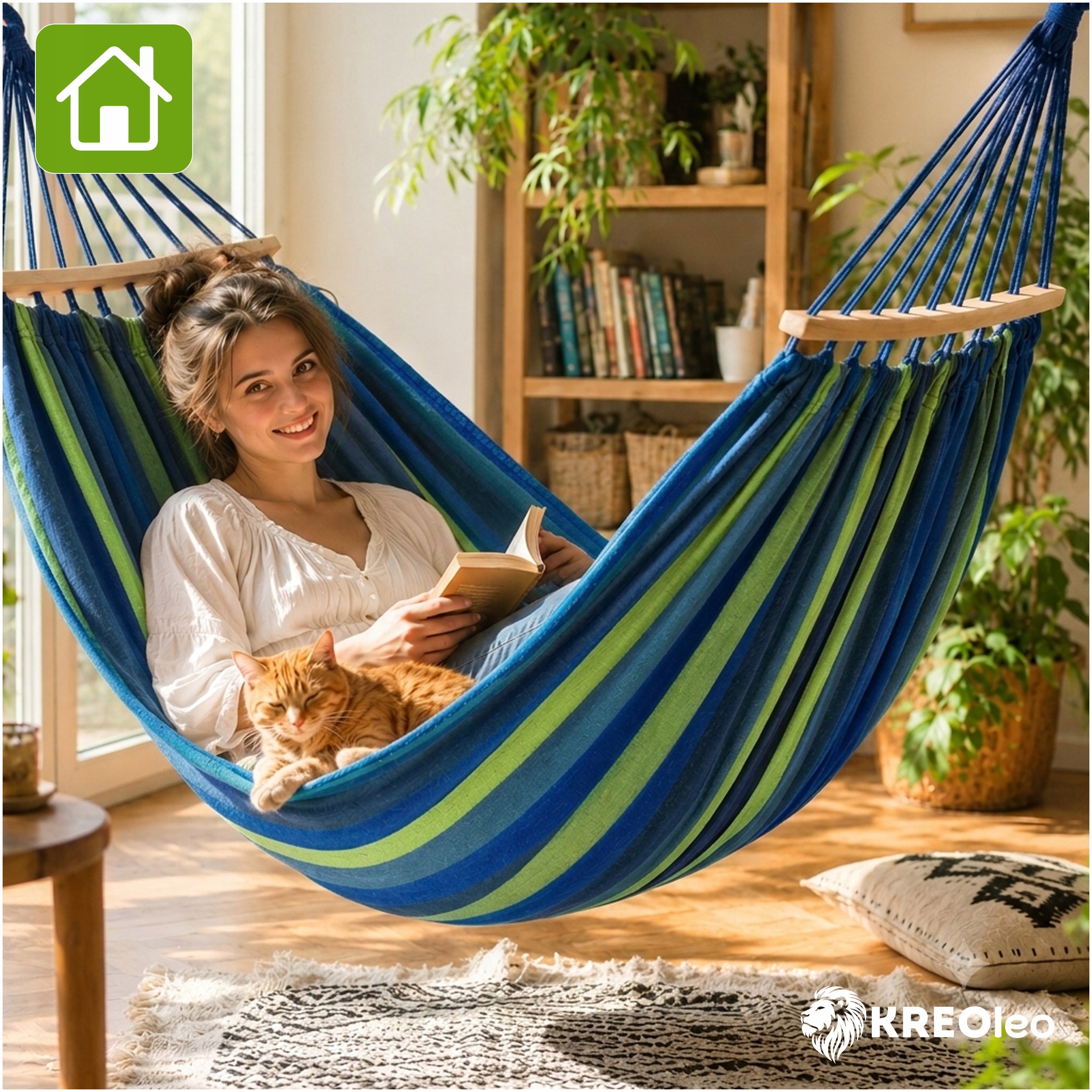 GARDEN HAMMOCK 2 PERSON SWING XXL REINFORCED STRONG HEADBAND LARGE + BAG Manufacturer code HAMAK DWUOSOBOWY HUŚTAWKA 200X155CM DO OGRODU