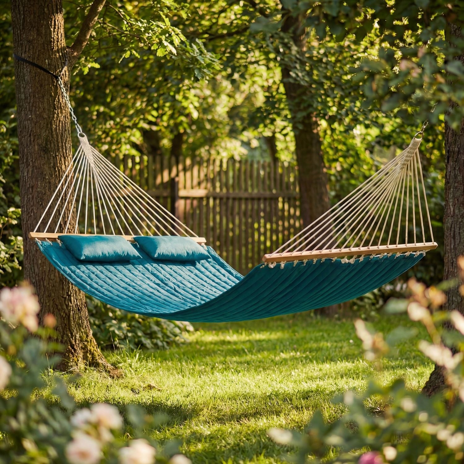GARDEN HAMMOCK SINGLE AND DOUBLE WIDE WITH PILLOWS 300KG LUVERNO Manufacturer Luverno