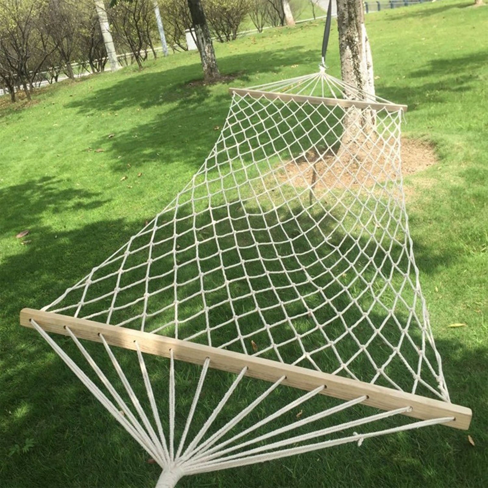 GARDEN HAMMOCK STRING SWING WITH FRAME ROCKER MESH BRAIDED WHITE Manufacturer code 6658741223