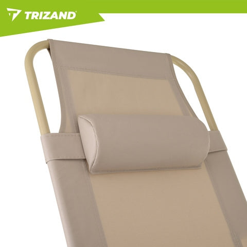 GARDEN HIKING CHAIR FOLDING METAL WITH CUSHION ADJUSTABLE BED Length (longer side) 178 cm