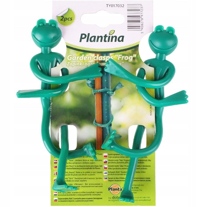 GARDEN / HOME CLAPPERS FOR PLANTS FLOWERS ELASTIC FROG FROGS - 2 pcs