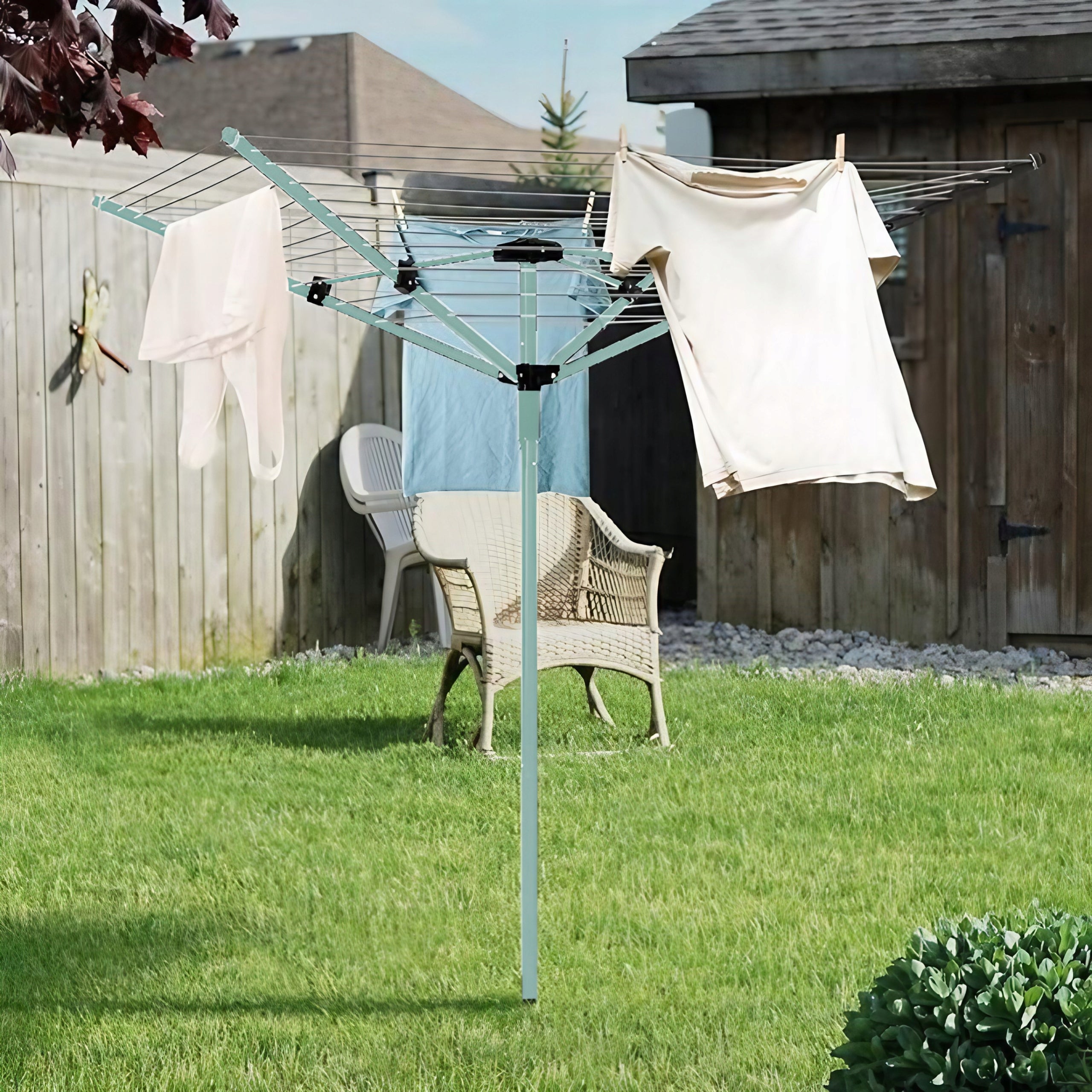 GARDEN LAUNDRY DRYER OUTDOOR 4 SHOULDER FREEBIE COVER Total height 189 cm