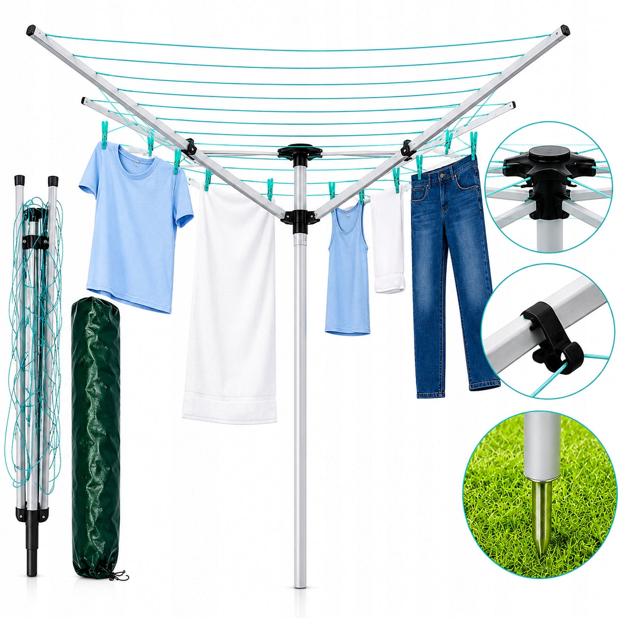 GARDEN LAUNDRY DRYER OUTDOOR 4 SHOULDER FREEBIE COVER